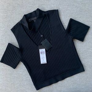 BCBG MAXAZRIA crop top black S